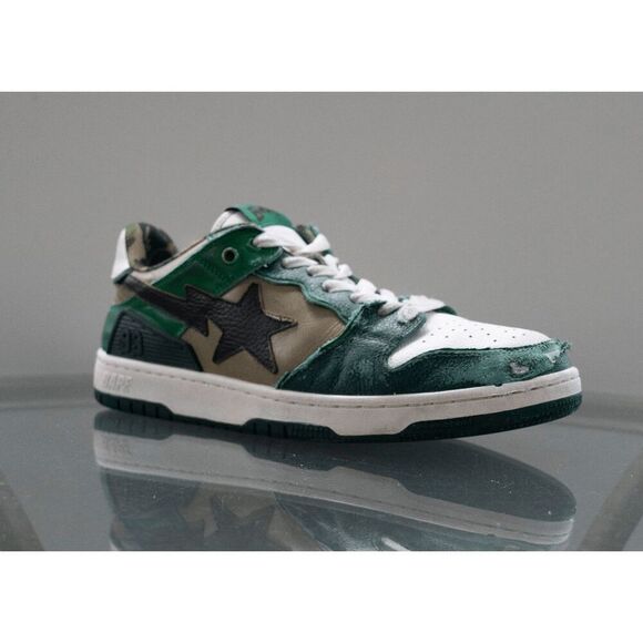 A Bathing Ape BAPE Sk8 Sta “ABC Camo Green” Men's Size 9 - Picture 1 of 9